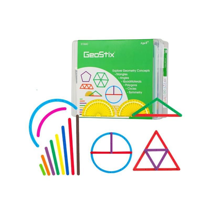 GeoStix Math Activity Set - 100pc (16 Activity Cards)