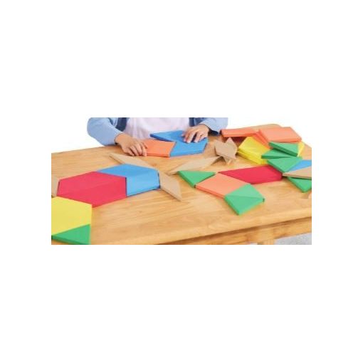 Pattern Blocks 6-shape 6-colour - Eva Large (49pc) - Carton Box