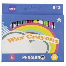 Wax Crayons - 11mm (12pc) Jumbo B12 - Penguin