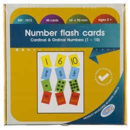 Number Flash Cards - Cardinal & Ordinal Numbers (40 Cards)