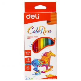 Colour Pencils - 8mm Diameter Triangular with 2.8mm thick lead - ColorRun - Deli