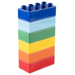 6 Bricks (1 Set) - Duplo sized (six colour 8 stud bricks)
