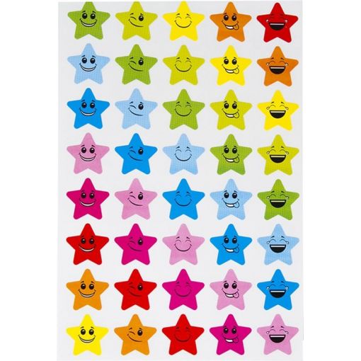 Stickers - Stars Faces - 20mm (120pc)