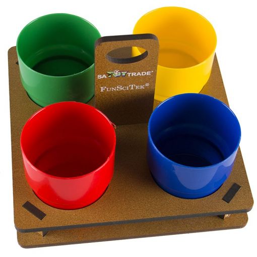 Stationery Crayon Caddy - Wood with Cups