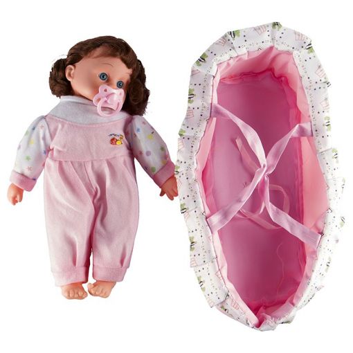 Soft Baby Doll in Doll's Carrier