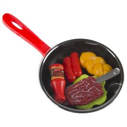 Play food - Pan with Food (8pc) - Assorted