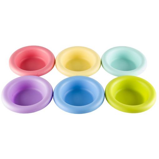 Plastic Bowls (14cm) 6pc - 6 Colours - Pastel