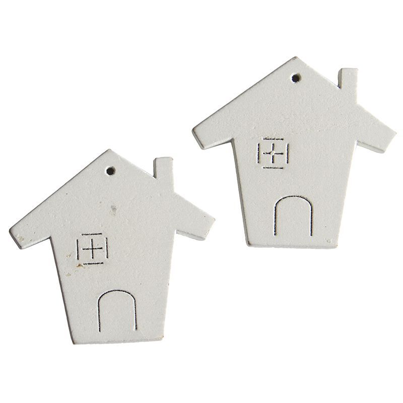 Wood Embellish - White House (2pc)