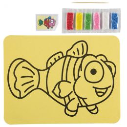 Sand Art Peel-off Stickers (Single - A5 sheet with Sand) - Assorted