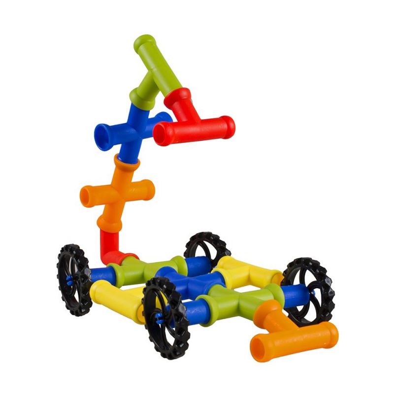 Bright - Pipes Construction with Wheels (Set B) - Rounded Ends