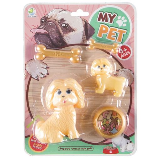 Dog Mom and Puppy Play Set (5pc) - Assorted