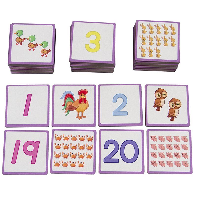 FunSciTek - Find the Matching Numbers 1 - 20 (40pc) - Vind die Getal Pasmaats