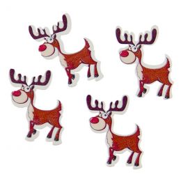 Wood Embellish - Christmas theme - Reindeer (4pc)