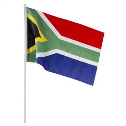 South African Flag on Flagpole