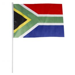 South African Flag on Flagpole