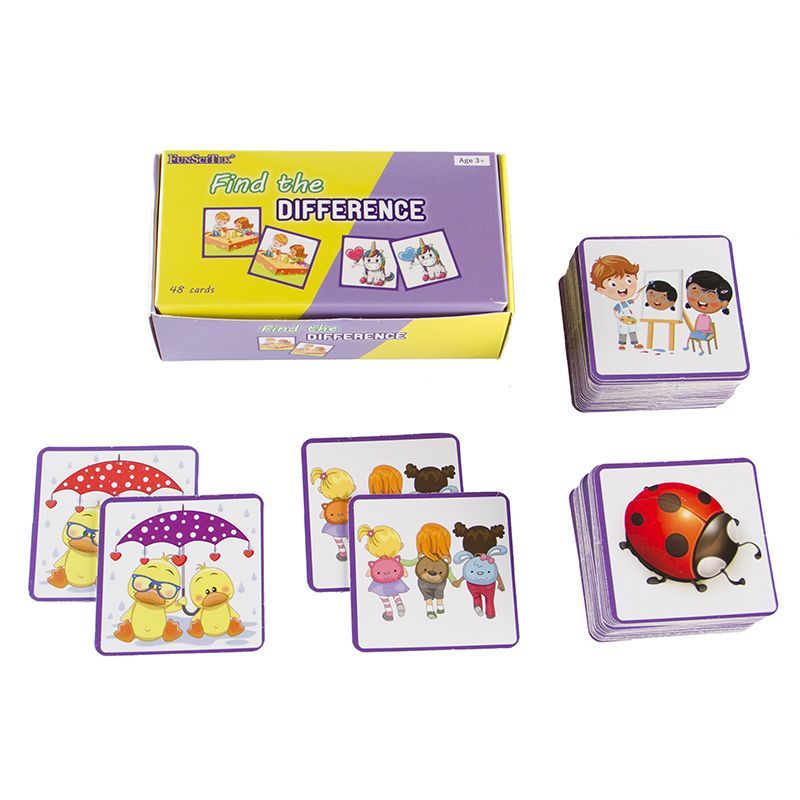 FunSciTek - Find the Difference - 48pc Cardboard Tiles