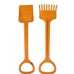 Heavy Duty Spade (~40cm) and Rake - Assorted Colours