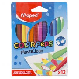 Plastic Crayons - Triangular (12pc) - MAPED Color'Peps