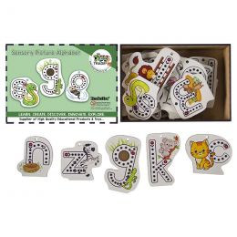 Alphabet Lowercase - Wood Picture Sensory Letters in Box (26pc)