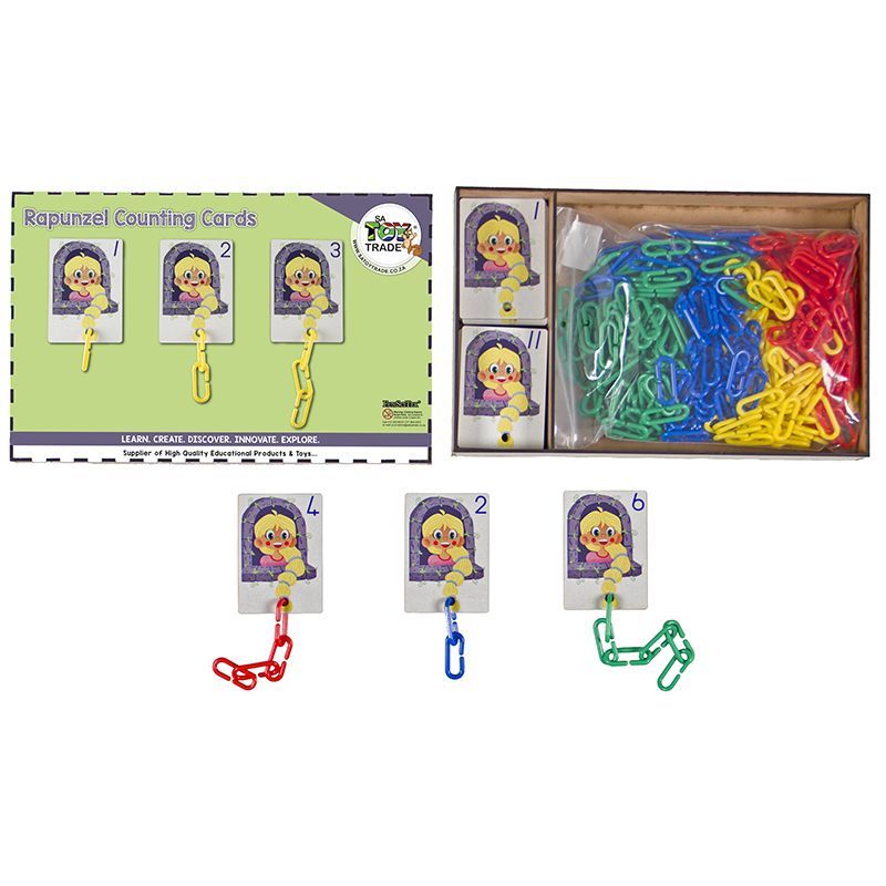 Rapunzel - Chain Link Counter Game 1-20 in wooden box