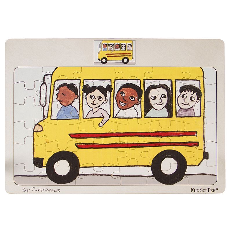 PZ Wood Frame - A3 - 36pc - School bus (SP)