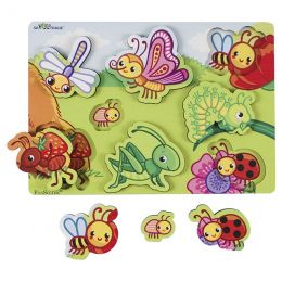 Chunky Puzzle A4 - Insects 8pc (wood)