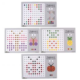 Pegboard Pattern Cards (A5) - (16pc) 10 Colour - FunSciTek