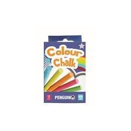 Chalk Dustless - Assorted Colours (12pc) - Penguin