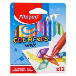 Wax Crayons - Triangular 8mm (12pc) Color'Peps - Maped