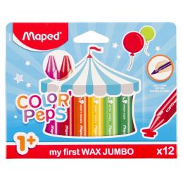 Wax Crayons - Triangular 13mm Jumbo (12pc) Color'Peps - Maped