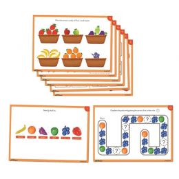 Counters - Fruit Activity Cards (A4) - (8pc Double sided) (blue berry etc, 6 colour)
