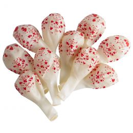 Balloons - Clear with Hearts (10pc)