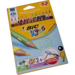 Colour Pencils - Triangular 10mm (12pc) Bic Kids Evolution - Bic