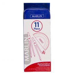 Marlin math set 11 piece in metal container