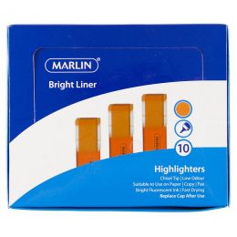 Highlighter - Bright Liner (10pc) - Marlin - Orange