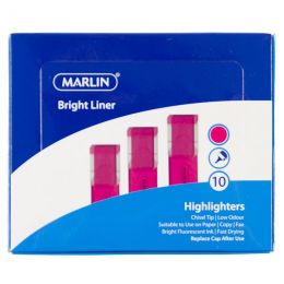 Highlighter - Bright Liner (10pc) - Marlin - Pink