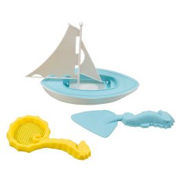 Small Water & Sand Play Boat with Accessories (3pc) - Assorted