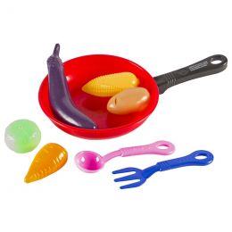 Play food - Pan with Food (8pc) - Assorted
