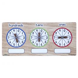 Place Value Spinner - Wood - Write and Wipe (Ones, Tens, Hundreds)