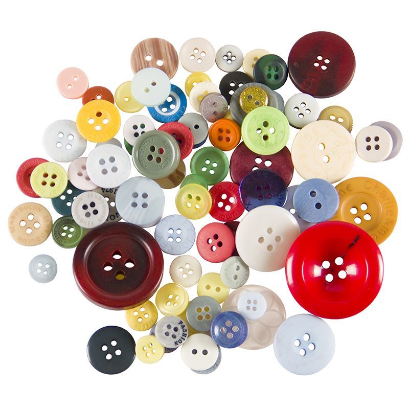 Buttons Round Craft Assorted Acrylic (100g) ~ 250 buttons