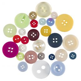 Buttons Round Assorted Acrylic (20g)