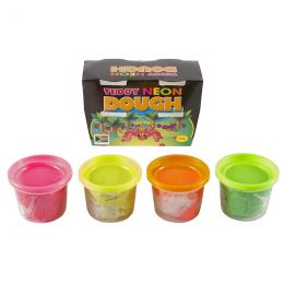 Dough - Neon Teddy Play Kit (4x100g)