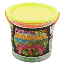 Dough Play (400g) in Tub - Teddy Neon Colours