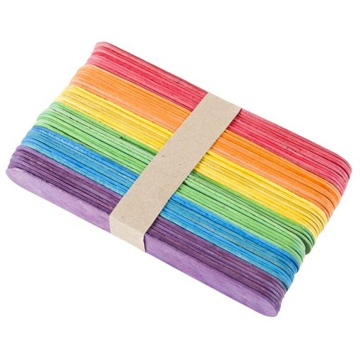 Craft Sticks - 200x25mm A-Stick - Coloured (50pc)