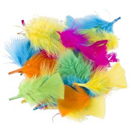 Feathers (6cm) - Assorted Colours (50pc)