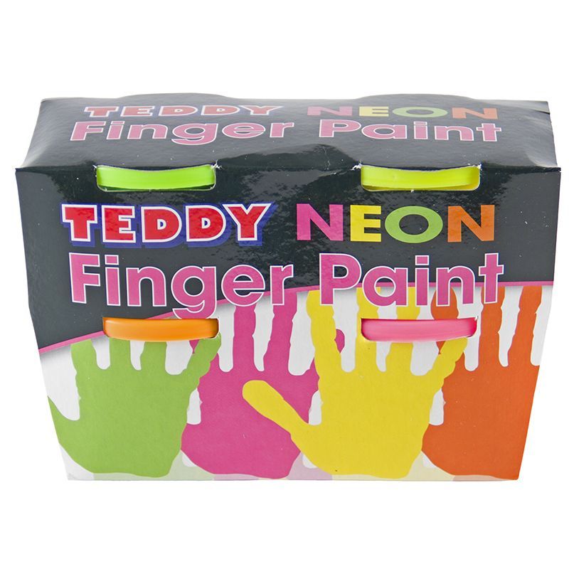 Paint Kit - Finger (4x100ml) Teddy - Neon