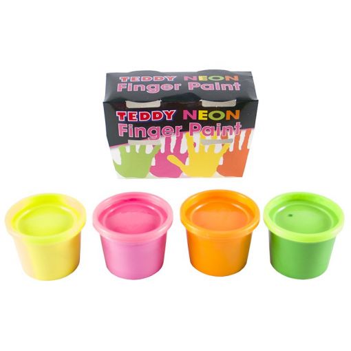 Paint Kit - Finger (4x100ml) Teddy - Neon