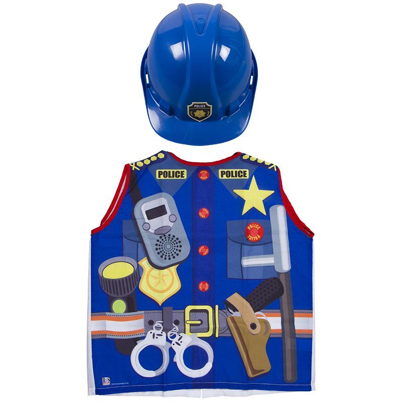 Fantasy Clothes - Printed Policeman's Apron with Hat