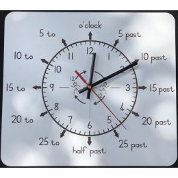Wood Clock - Teacher Analog (English)