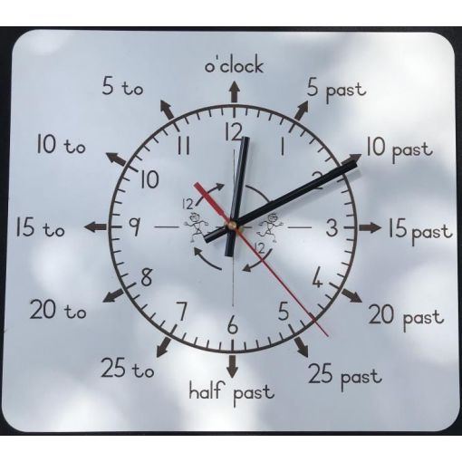Wooden Clock - Teacher Analog (English)